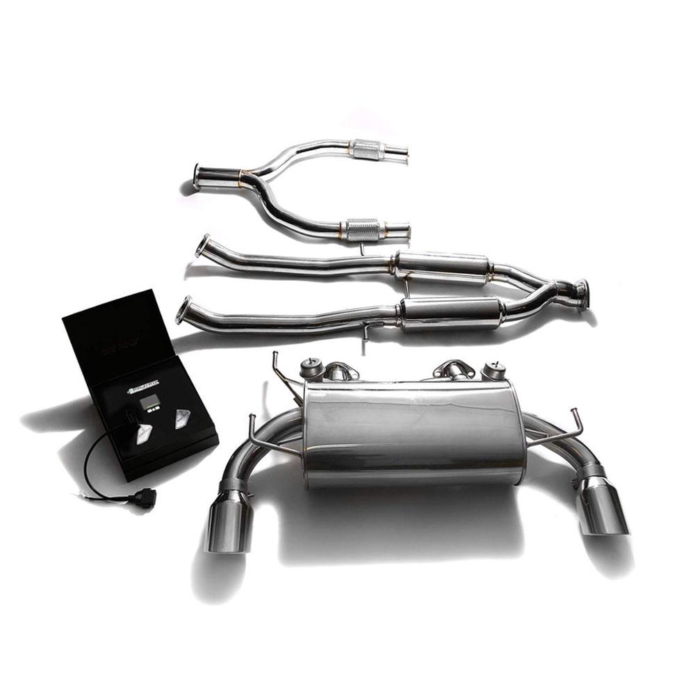 Armytrix Stainless Steel Valvetronic Catback Exhaust with Dual Exhaust Tips | 2009-2020 Nissan 370Z (NIZ37-DS13B)-C-Dub Tech
