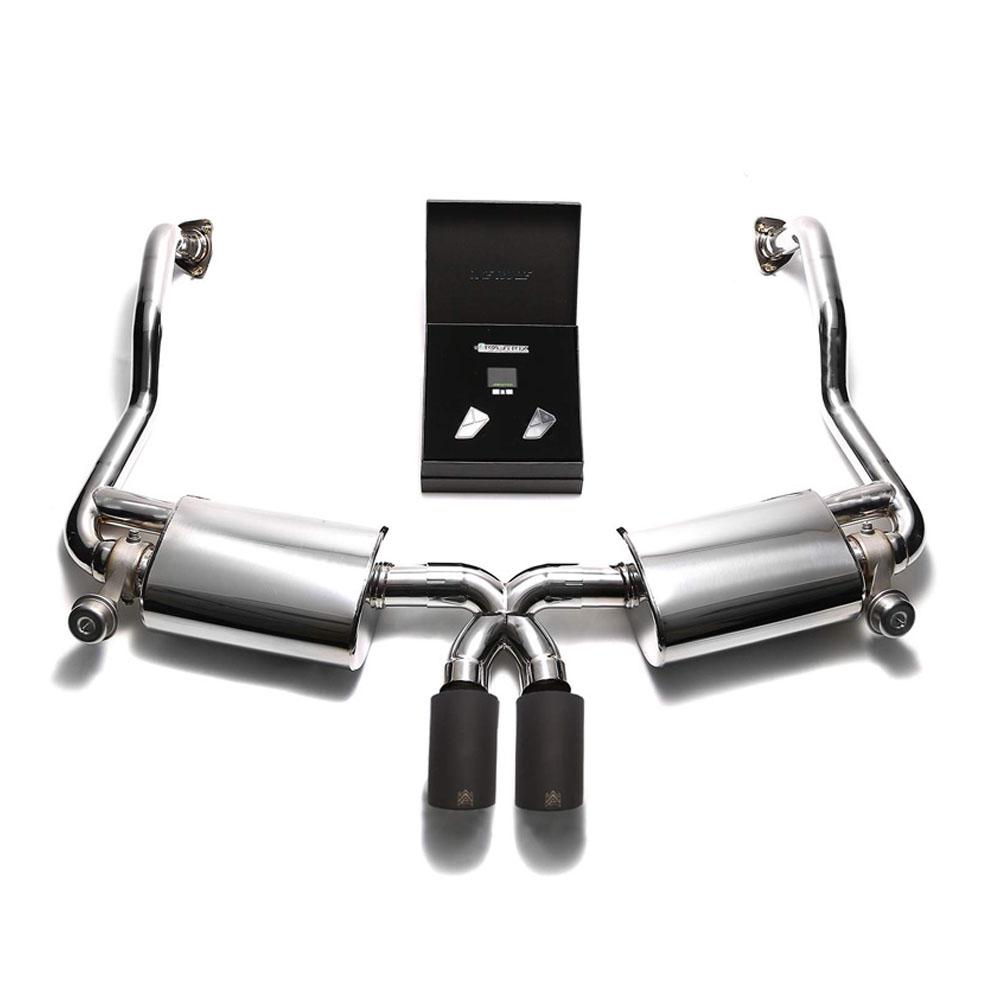 Armytrix Stainless Steel Valvetronic Exhaust System with Dual Exhaust Tips | 2009-2012 Porsche 987.2 Boxster / Cayman PDK (P87N2-DS25C)