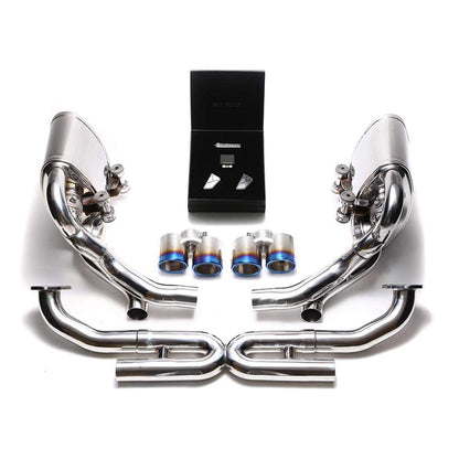 Armytrix Stainless Steel Valvetronic Exhaust System with Quad Exhaust Tips | 2009-2011 Porsche 997.2 Carrera PDK (P97N2-QS26B)-C-Dub Tech