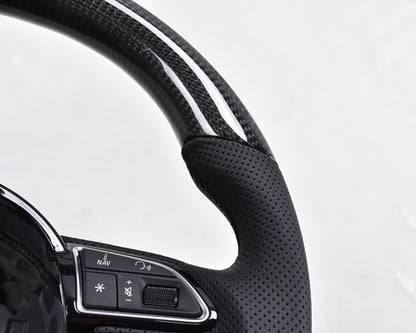 Audi A3 | A4 | A5 | A6 | A7 | A8 | Q3 4 Spoke OEM Upgraded Customized Steering Wheel 2013-2016-C-Dub Tech