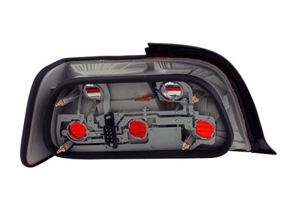 ANZO 1992-1998 BMW 3 Series E36 Coupe/Convertable Taillights Red/Smoke - 221199