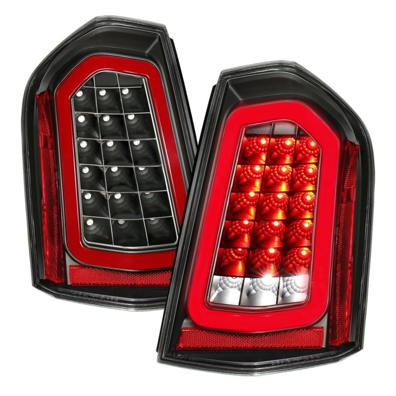 ANZO 11-14 Chrysler 300 LED Taillights Black w/ Sequential - 321343-C-Dub Tech