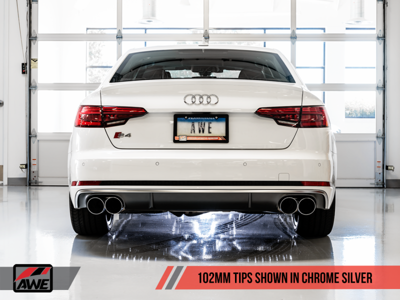 AWE Tuning Audi B9 S4 SwitchPath Exhaust - Non-Resonated (Silver - 3025-42030-C-Dub Tech
