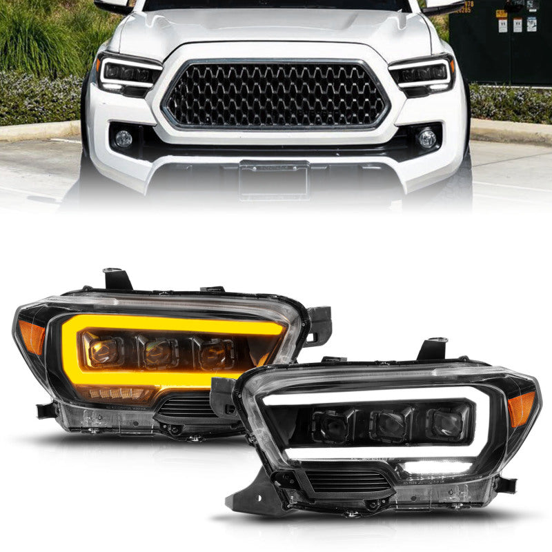 ANZO 16-22 Toyota Tacoma LED Projector Headlights w/ Light Bar - 111563-C-Dub Tech