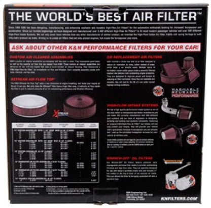 K&N X-Stream Top Filter X-Stream 5.125in Flange 14x3.12in Height 0.875in - 66-3050