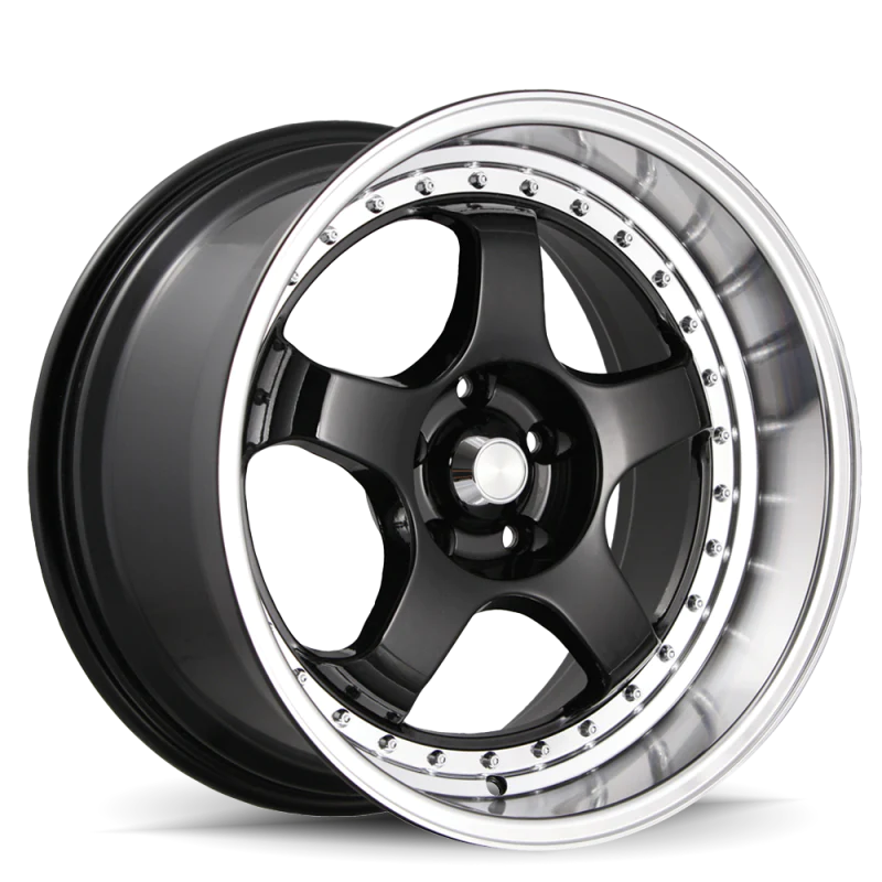 Konig SSM 18x8 5x114.3 ET35 Gloss Black w/ Machined Lip - SS88514355