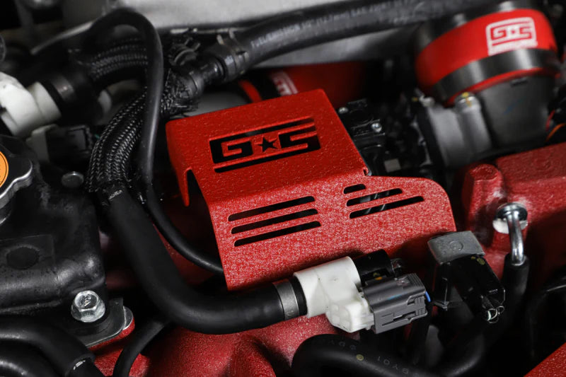 GrimmSpeed 08-21 Subaru STI Boost Control Solenoid Cover - Red - 112000.1