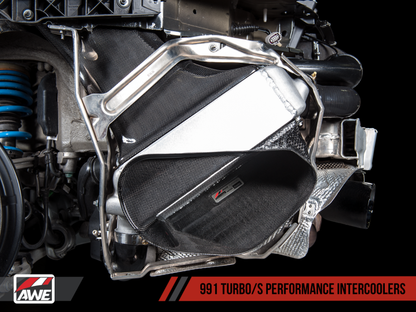 AWE Tuning Porsche 991 (991.2) Turbo/Turbo S Performance Intercooler Kit - 4510-11050