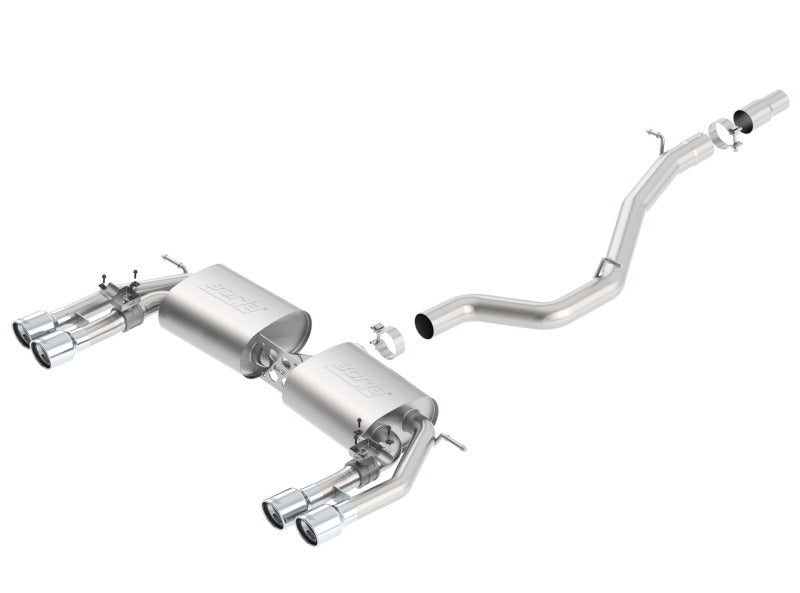 Borla 13-15 Audi S3 S-Type Dual Round Rolled Catback Exhaust - 140631-C-Dub Tech
