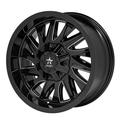 RBP 75R BATALLION GLOSS BLK W/MACH. GROOVE