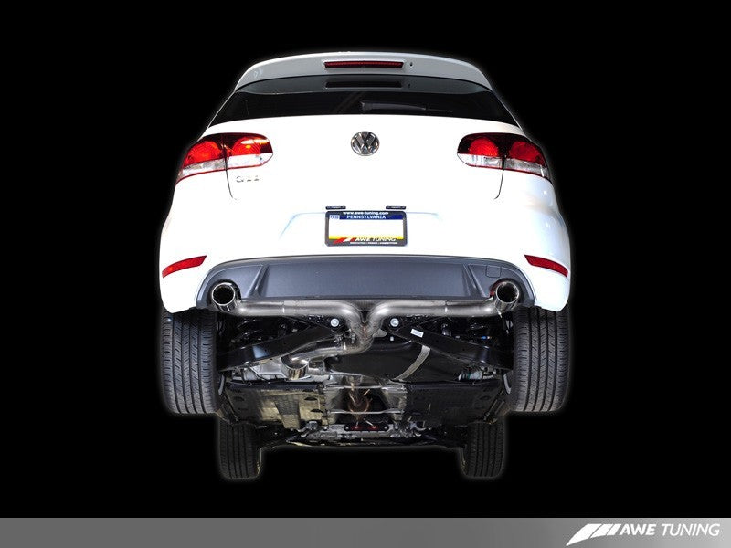 AWE Tuning Mk6 GTI Performance Catback - Chrome Silver Round - 3015-32036-C-Dub Tech