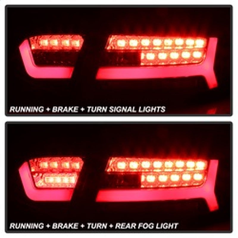 Spyder 09-12 Audi A6 LED Tail Lights - Red Clear - 5085191