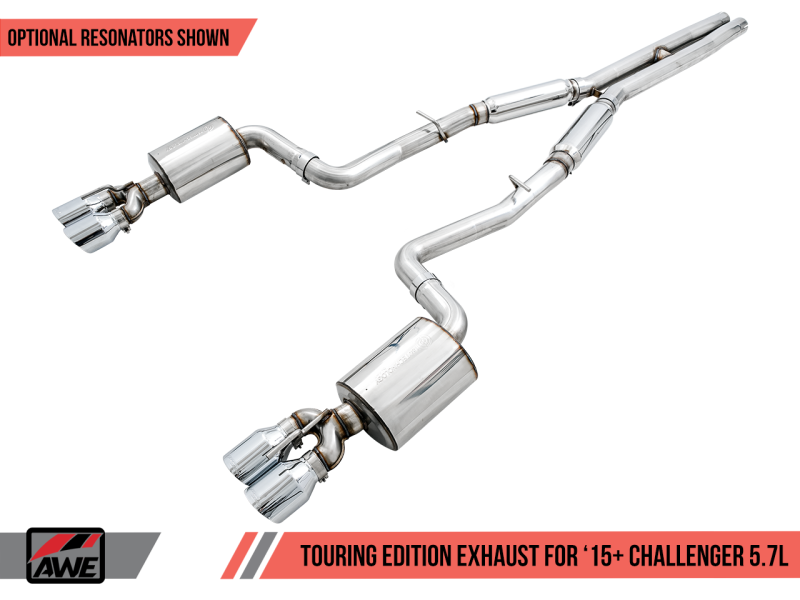 AWE Tuning 2017+ Challenger 5.7L Touring Edition Exhaust - Non-Resonated - 3020-42076-C-Dub Tech