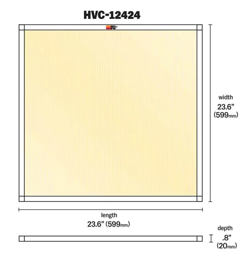 K&N HVAC Filter - 24 x 24 x 1 - HVC-12424