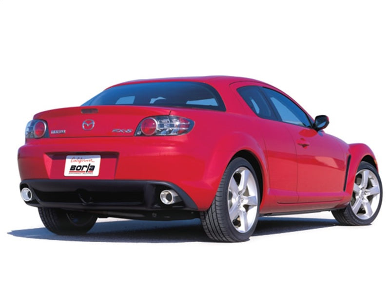 Borla 03-09 Mazda RX-8 1.3L Single Round Rolled Angle-Cut Cat-Back - 1014015-C-Dub Tech