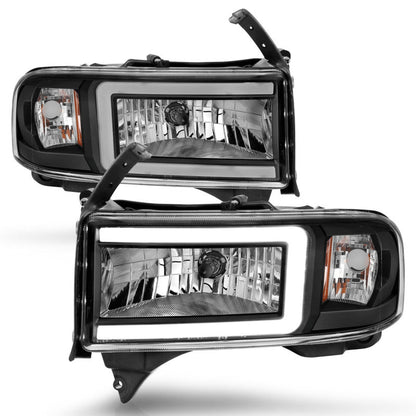 ANZO 94-02 Dodge RAM Crystal Headlight - w/ Light Bar - 111554-C-Dub Tech