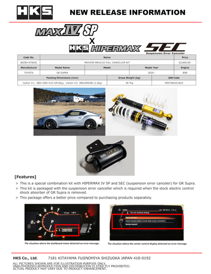 HKS MAX 4 SP DB42/22 FULL KIT w/ ERROR CANCELER - 80250-AT003C