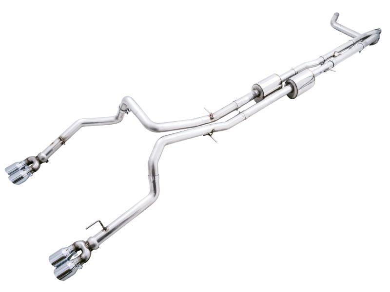 AWE Tuning 4th Gen GM 1500 6.2L 0FG Catback Split - 3015-42203-C-Dub Tech