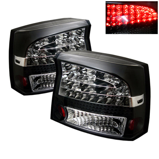 Spyder Dodge Charger 06-08 LED Tail Lights Black ALT-YD-DCH05-LED-BK - 5002273