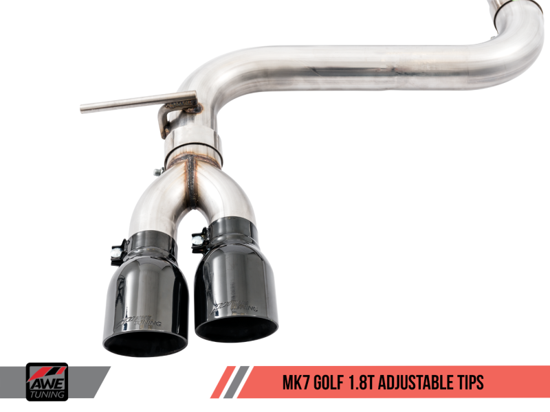AWE Tuning VW MK7 Golf 1.8T Track Edition Exhaust w/Diamond - 3020-23022-C-Dub Tech