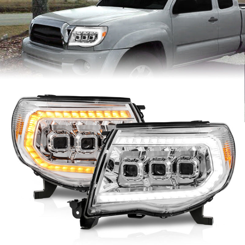 ANZO 05-11 Toyota Tacoma LED Projector Headlights w/Light Bar Swtchbk - 111582-C-Dub Tech