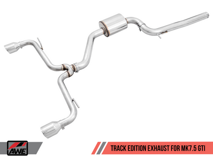AWE Tuning Volkswagen GTI MK7.5 2.0T Track Edition Exhaust w/Chrome - 3020-32042-C-Dub Tech