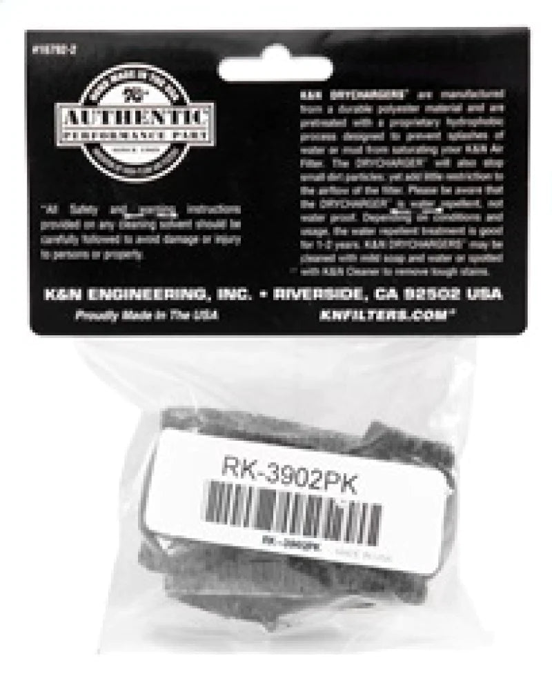 K&N Air Filter Wrap Black Oval for Harley Davidson 91-97 - RK-3902PK