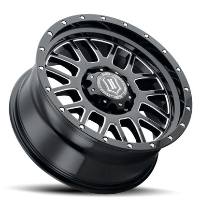 ICON ALPHA GLOSS BLACK MILLED SPOKES
