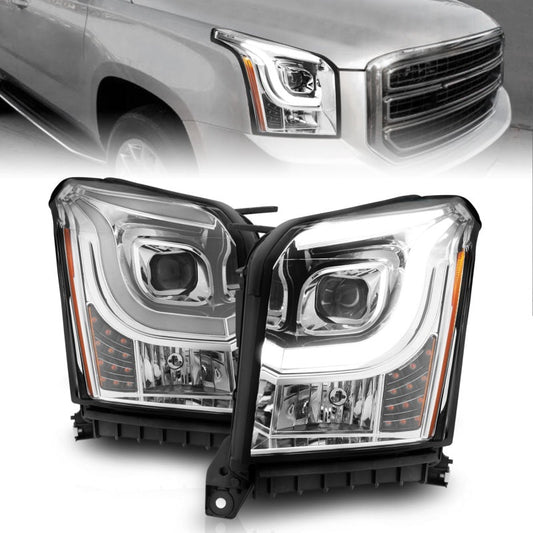 ANZO 2015-2017 GMC Yukon XL Projector Headlights W Lightbar - - 111536