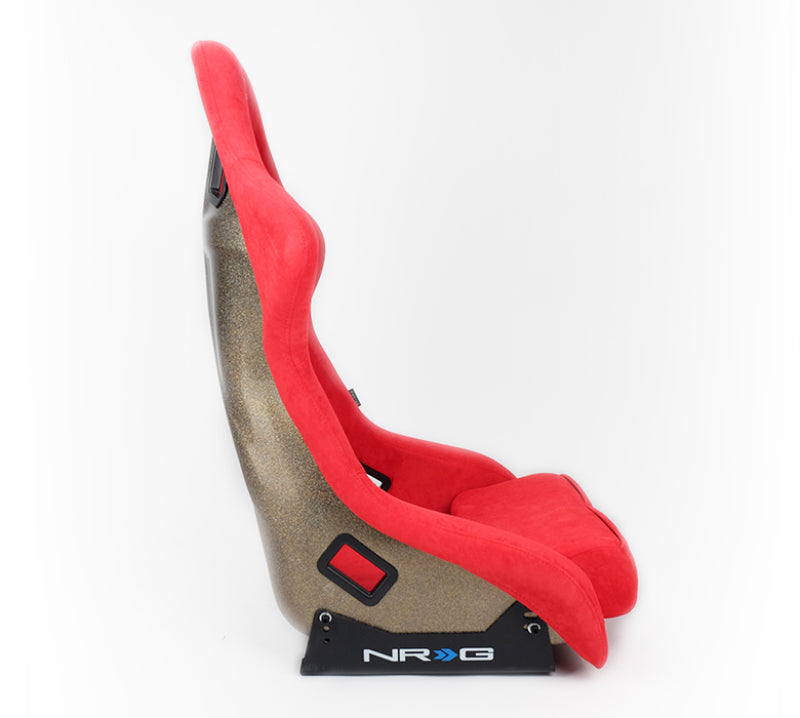 NRG FRP Bucket Seat ULTRA Edition - Large (Red Alcantara/Gold - FRP-302RD-ULTRA