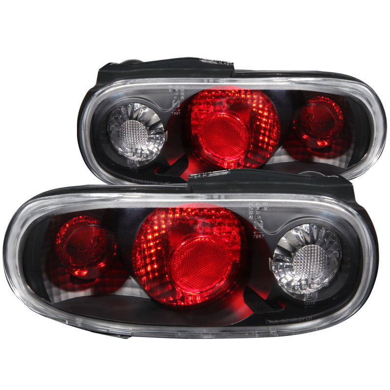 ANZO 1990-1997 Mazda Miata Taillights Black - 221077-C-Dub Tech