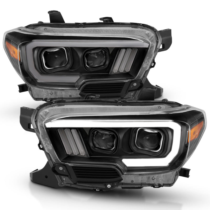 ANZO 2016-2017 Toyota Tacoma Projector Headlights w/ Plank Style Design - 111379-C-Dub Tech