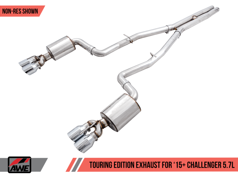 AWE Tuning 2017+ Challenger 5.7L Touring Edition Exhaust - Non-Resonated - 3020-42076-C-Dub Tech