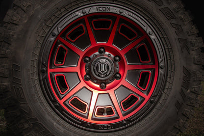 ICON VICTORY SATIN BLACK W/RED TINT