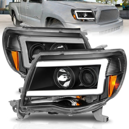 ANZO 05-09 Toyota Tacoma Projector Light Bar Style Headlights w/ - 111517