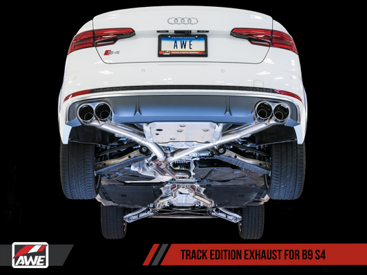 AWE Tuning Audi B9 S4 Track Edition Exhaust - Non-Resonated - 3010-42054-C-Dub Tech