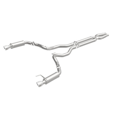 MagnaFlow Cat Back, SS, 3in, Competition, Dual Split Polished 4.5in - 19101