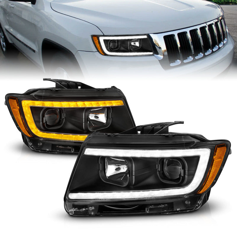 ANZO 11-13 Jeep Grand Cherokee (Factory Halogen Only) Projector Headlights - 111568-C-Dub Tech