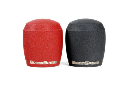 GrimmSpeed Stubby Shift Knob Stainless Steel Red - M12x1.25 - 380003