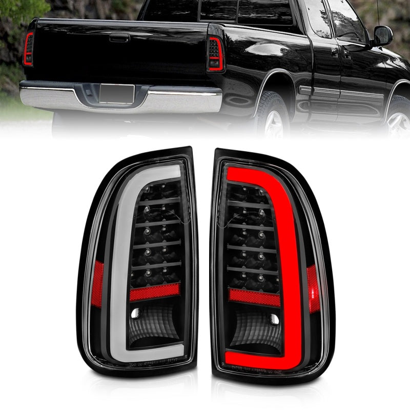 ANZO 00-06 Toyota Tundra LED Taillights w/ Light Bar Black - 311411