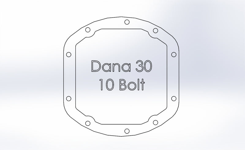 aFe Street Series Dana 30Front Differential Cover Black w/ Machined - 46-71130B-C-Dub Tech