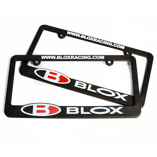 Blox Racing License Plate Frame - Brushed Aluminum Logo-C-Dub Tech