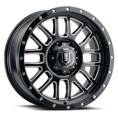 ICON ALPHA GLOSS BLACK MILLED SPOKES