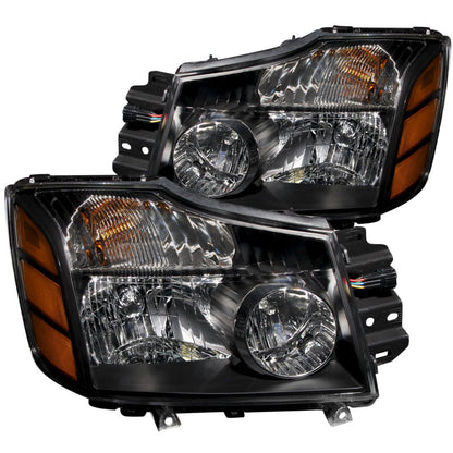 ANZO 2004-2007 Nissan Armada Crystal Headlights Black - 111069-C-Dub Tech