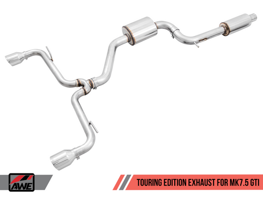 AWE Tuning Volkswagen GTI MK7.5 2.0T Touring Edition Exhaust w/Chrome - 3015-32096-C-Dub Tech