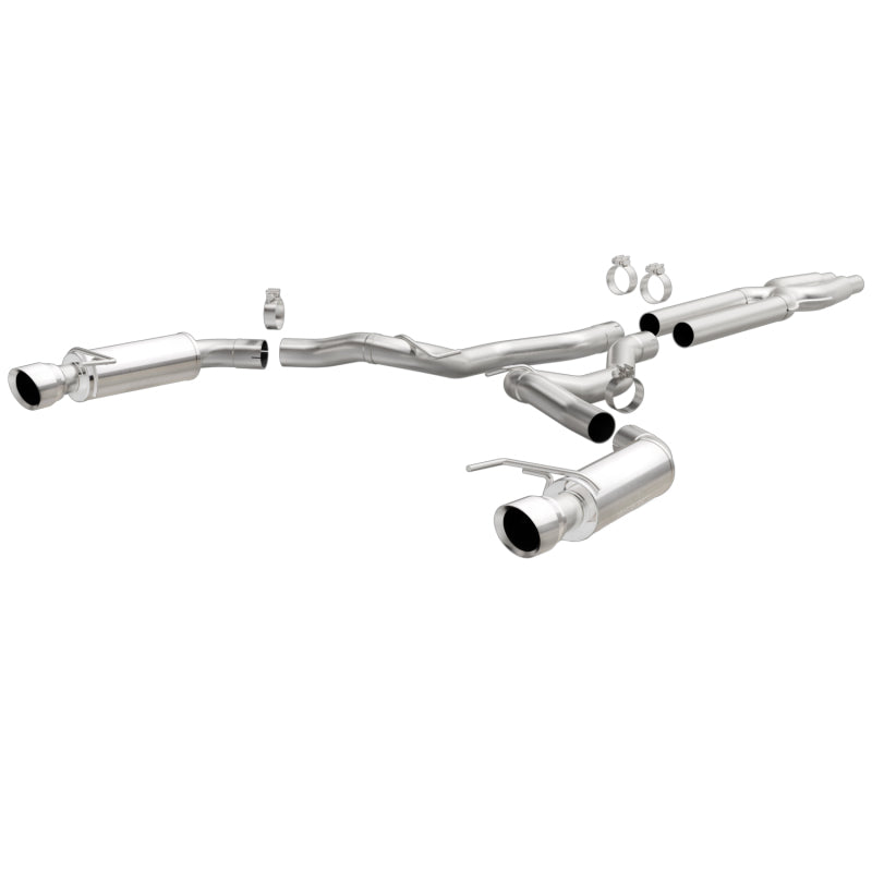 MagnaFlow Cat Back, SS, 3in, Competition, Dual Split Polished 4.5in - 19101