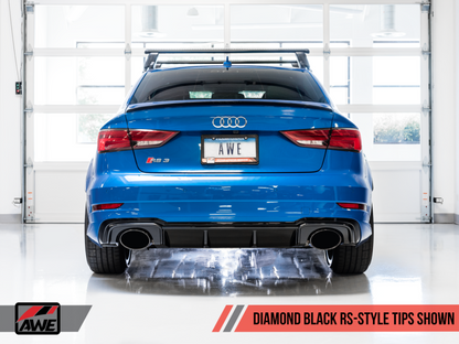 AWE Tuning 17-19 Audi RS3 8V SwitchPath Exhaust w/Diamond Black - 3025-33034-C-Dub Tech