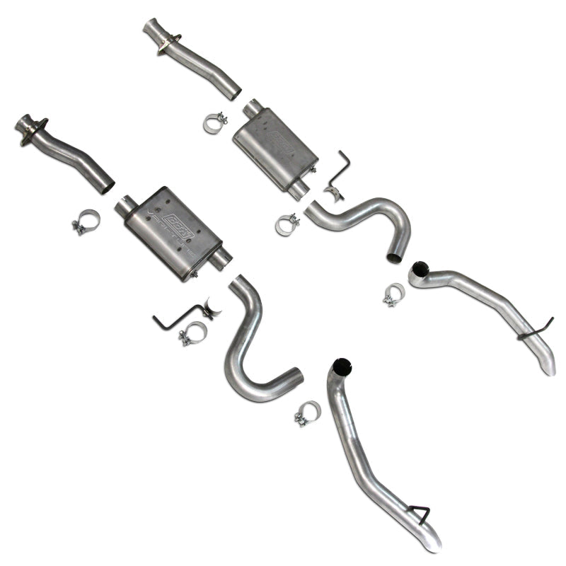 BBK 87-93 Mustang GT Cat Back Kit Varitune Mufflers - - 3002-C-Dub Tech