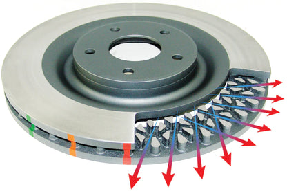 DBA 97-12 Chevrolet Corvette 5000 Series Slotted Front Rotor (Black - 52994BLKXS