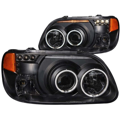 ANZO 1995-2001 Ford Explorer Projector Headlights w/ Halo Black 1 - 111132-C-Dub Tech